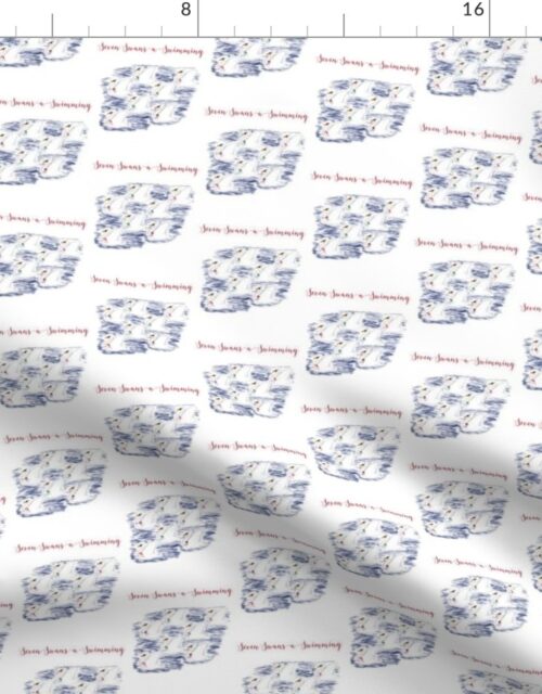 Mini 12 Days of Christmas 7 Swans A-Swimming Fabric