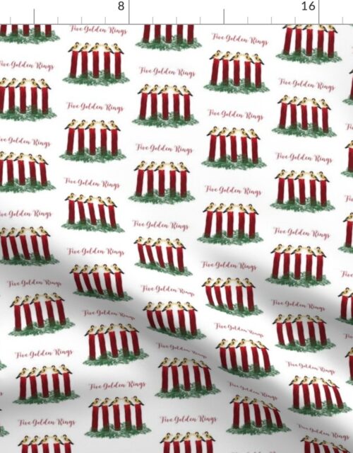 Mini 12 Days of Christmas Five Golden Rings Fabric