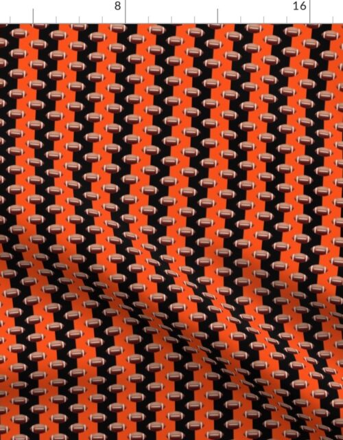 Mini Footballs of Cincinatti’s Famed Football Team Colors of Black and Orange Fabric