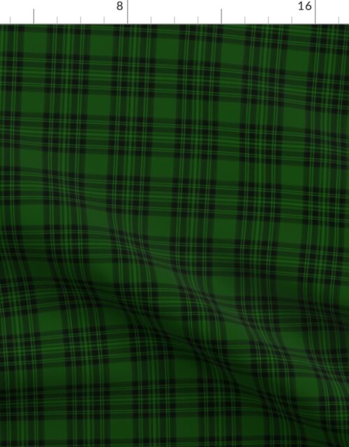 Mini Green Stewart Christmas Tartan Fabric