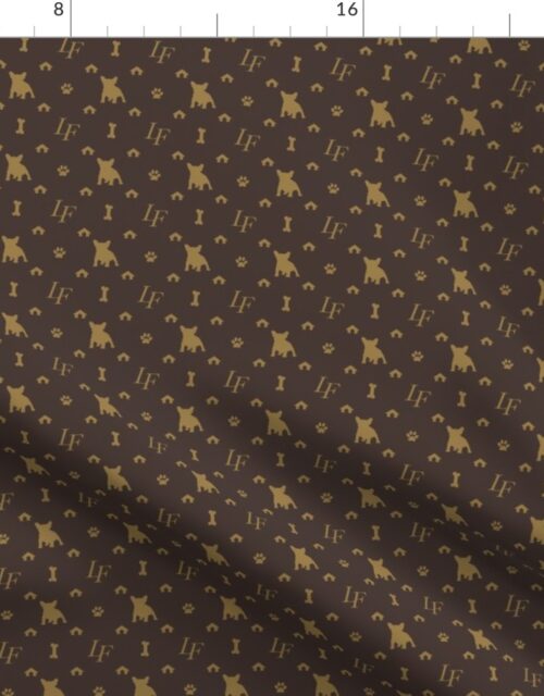 Mini Louis Frenchie Bulldog Luxury Dog Attire Print Fabric