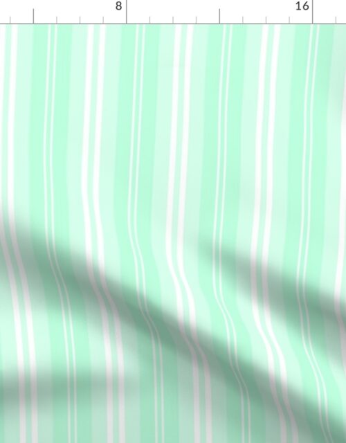 Mint Green Shaded Pin Stripe Fabric