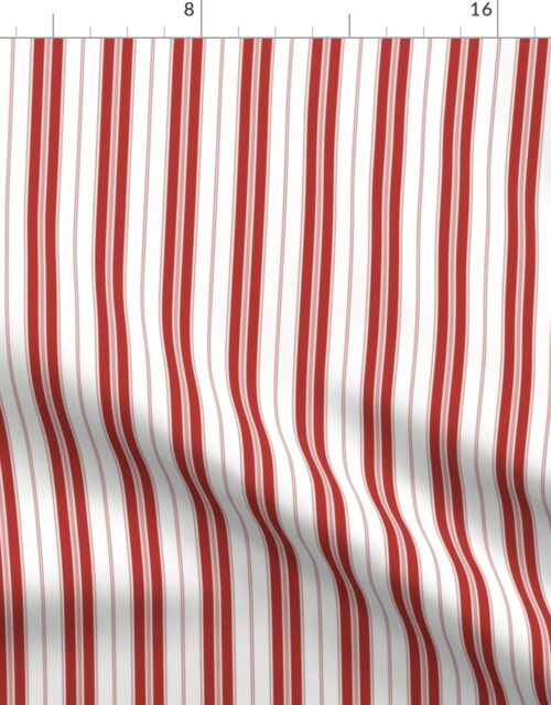 Molten Lava Red and White Autumn Winter 2022 2023 Color Trend Mattress Ticking Fabric