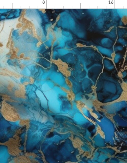 Moonstone and Gold Alcohol Ink 1 Fabric