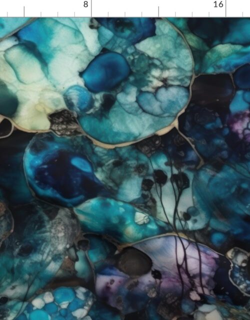 Moonstone and Gold Alcohol Ink 2 Fabric