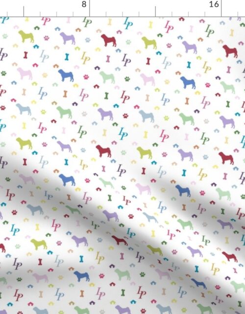 Multicolore Louis Pug Luxury Dog Attire Print Fabric