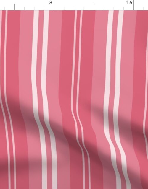 Nantucket Red and White Shades Pinstripe Fabric