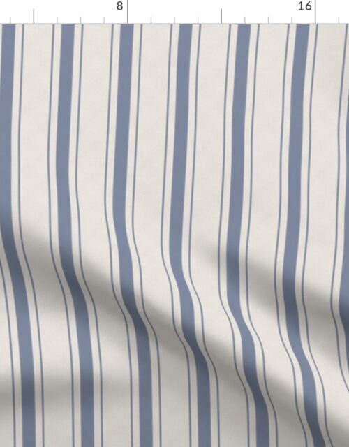 Narrow Stressed Blue Denim Mattress Ticking Fabric