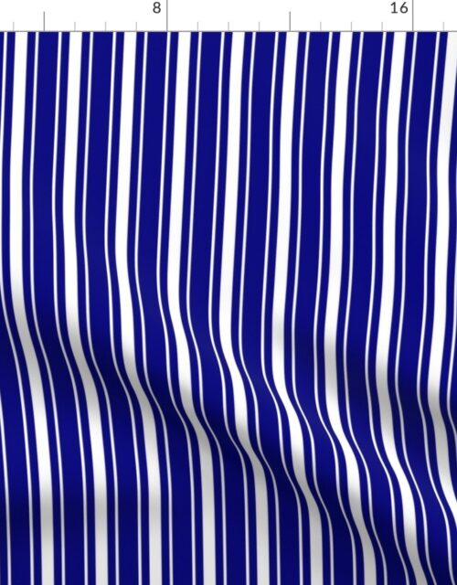 Navy Blue White Mattress Ticking Bed Stripe Fabric