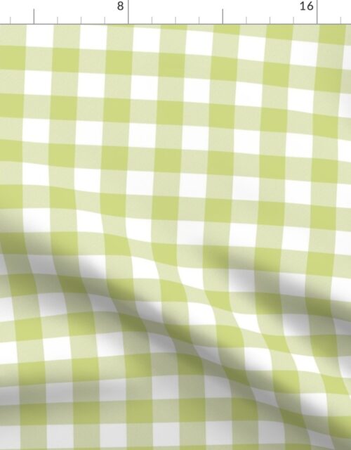 New Green and White One Inch Check French Provincial Spring Checkerboard Fabric