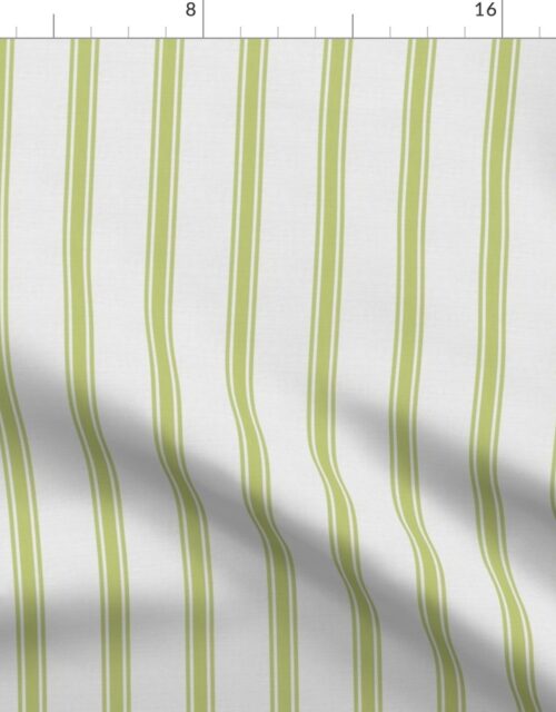 New Green on Off-White French Provincial Mattress Ticking Fabric