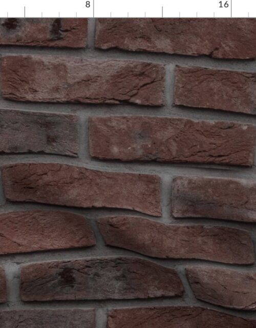 New York Brown Stone  Brick Wall in Realistic Photo-Effect Life Size Fabric