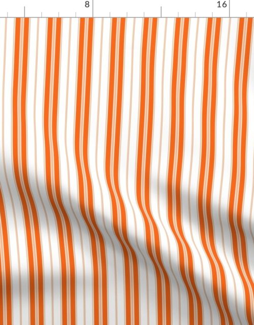 Orange Tiger and White Autumn Winter 2022 2023 Color Trend Mattress Ticking Fabric