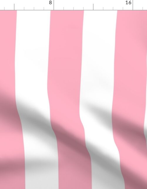 Palm Beach Pink Vertical Tent Stripes Florida Colors of the Sunshine State Fabric