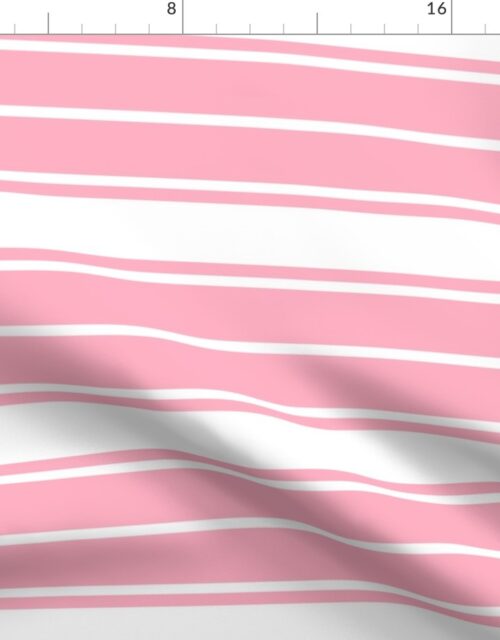 Palm Beach Pink and White Horizontal French Stripe Fabric