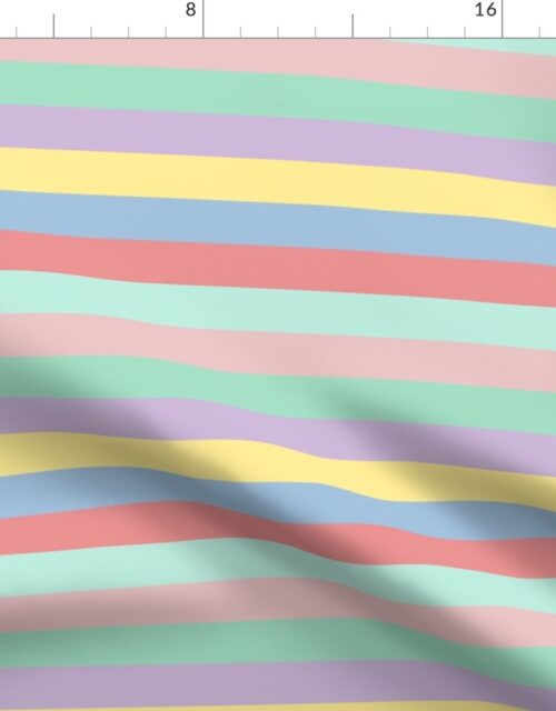 Pastel Easter Stripes Horizontal Fabric
