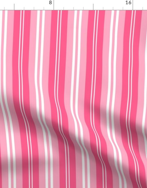 Pastel Pink Shaded Pin Stripe Fabric
