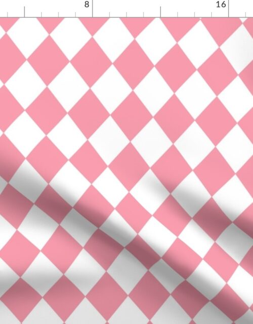 Petal Pink Modern Diamond Pattern Fabric