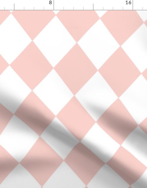 Pink Rosebud Diamond Pattern Fabric