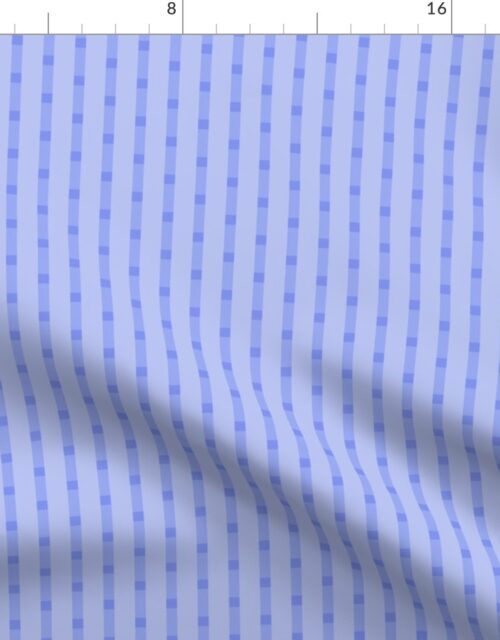 Puckered Seersucker-look Pin Stripes in Shades of Sky Blue Fabric