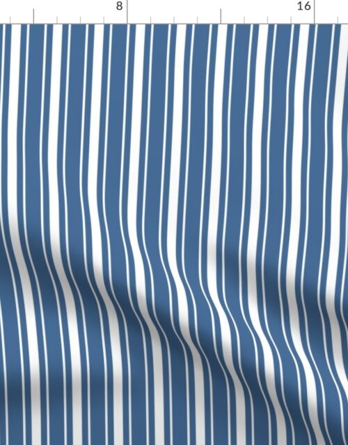 Queen Blue White Mattress Ticking Bed Stripe Fabric