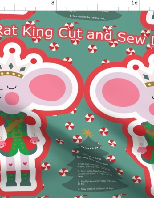 Rat King Cut and Sew Nutcracker Doll Cut and Sew Holiday Project Fabric