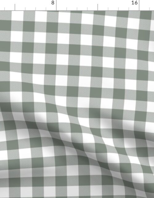 Sage Green and White One Inch Check French Provincial Spring Checkerboard Fabric
