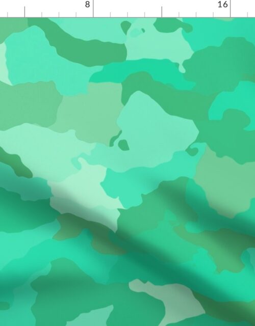 Sea Mint Camo Camouflage Pattern Fabric