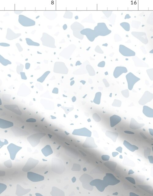 Sky Blue Marble Chips French Provincial Winter Terazzo Fabric