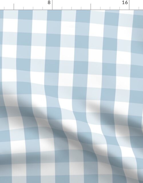 Sky Blue and White French Provincial Winter Gingham Check Fabric