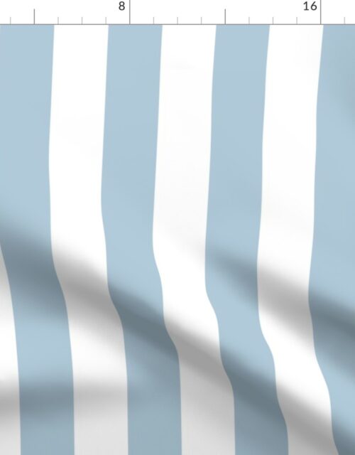 Sky Blue and White Vertical 2 inch French Provincial Cabana Stripe Fabric