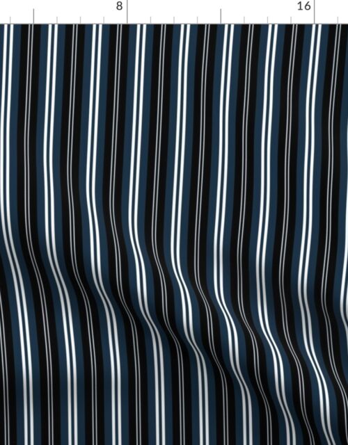 Small Black and White Shaded Pin Stripe Fabric