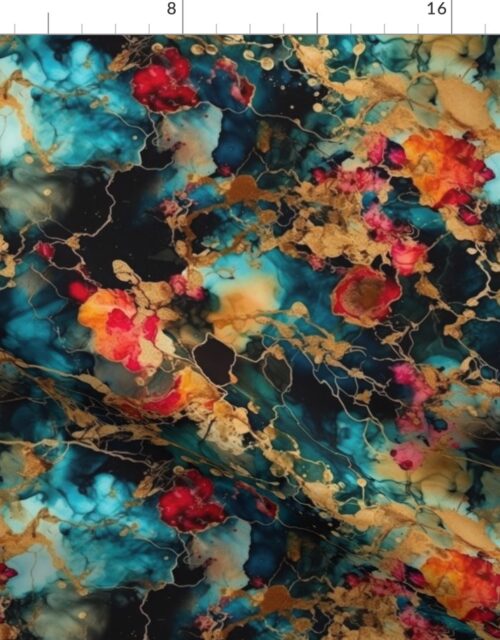 Small Chinese Alcohol Ink Fabric