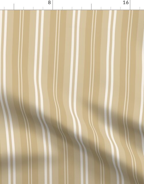 Small Christmas Gold Shaded Pin Stripe Fabric