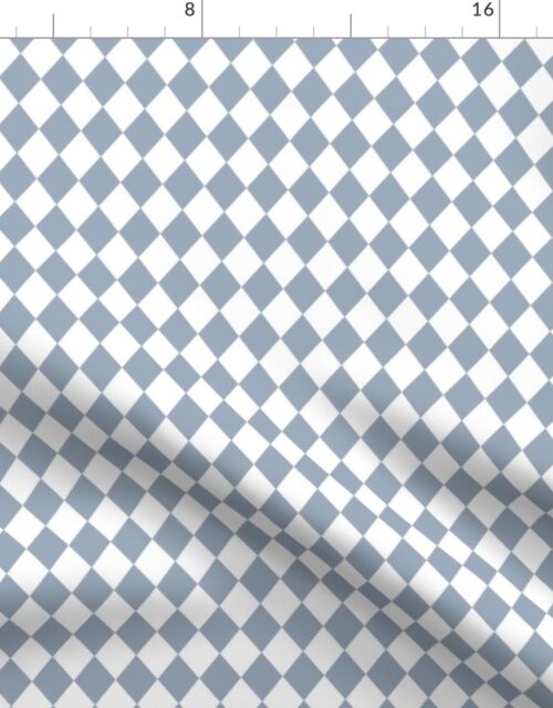 Small Fog and White Diamond Harlequin Check Pattern Fabric