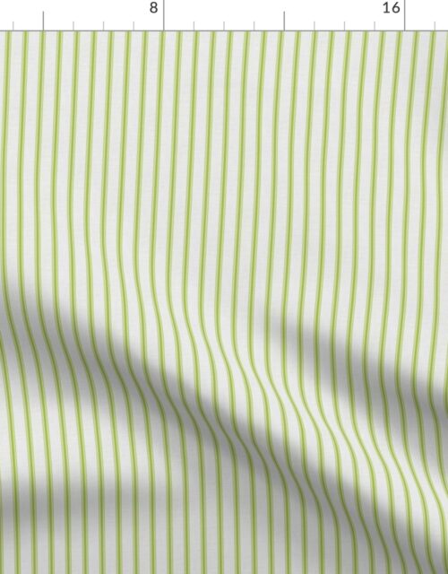 Small Fresh Green on Off-White French Provincial Mattress Ticking Fabric