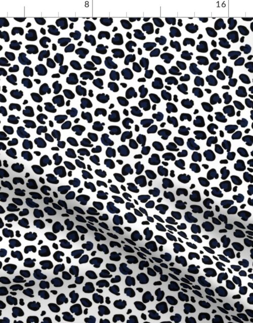 Small Leopard Moody Blues Spots on Broken White Fabric