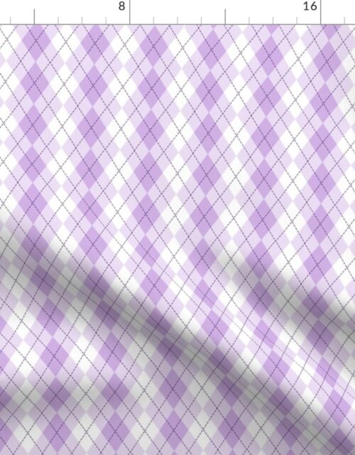 Small Light Violet Argyle Diamond Check Fabric