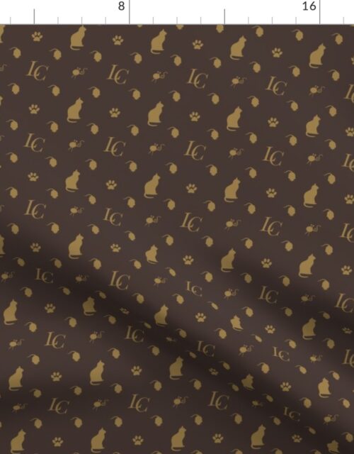 Small Louis Cat Fluff Luxury Cat Pattern Fabric