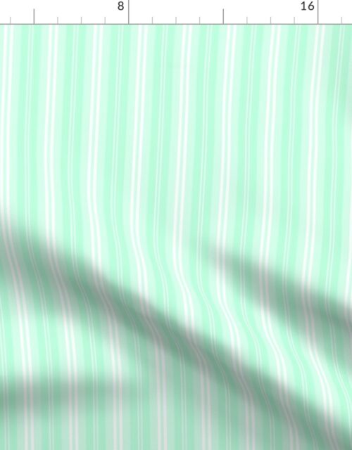 Small Mint Green Shaded Pin Stripe Fabric