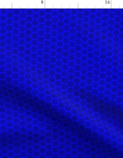Small Navy Blue Honeycomb Bee Hive Hexagonal Design Fabric