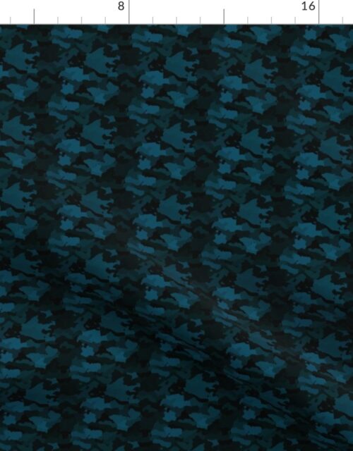 Small Navy Blue Naval Marine Camo Camouflage Pattern Fabric