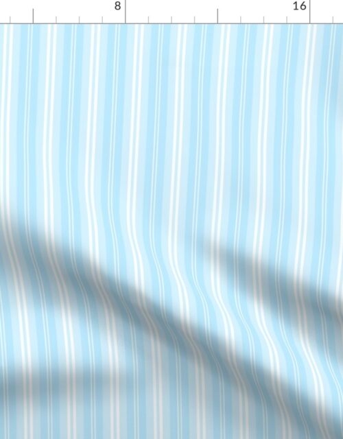 Small Pastel Baby Blue Shaded Pin Stripe Fabric
