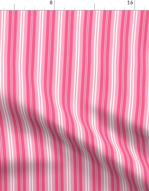 Small Pastel Pink Shaded Pin Stripe Fabric