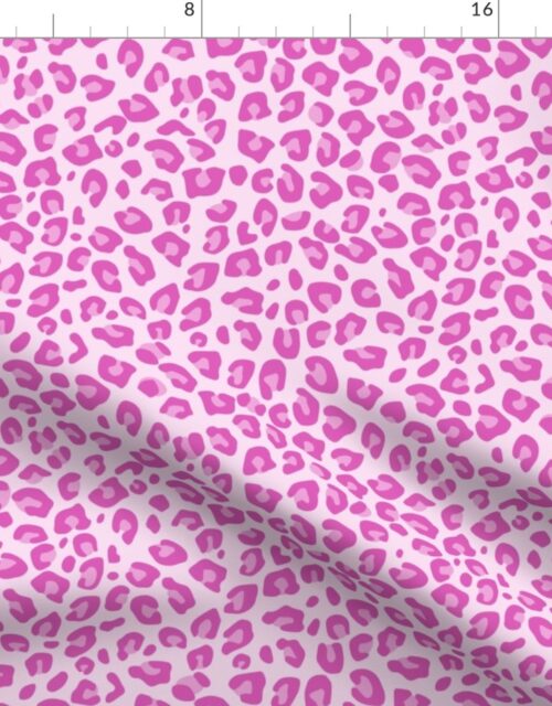Small Pink and White Leopard Print Fabric
