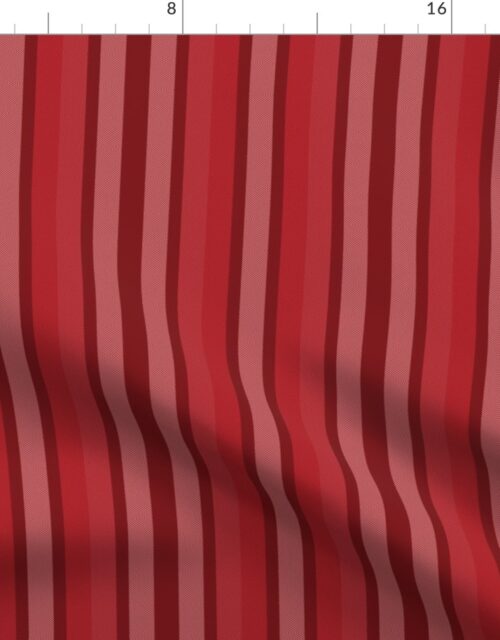 Small Poppy Red Shades Modern Interior Design Stripe Fabric
