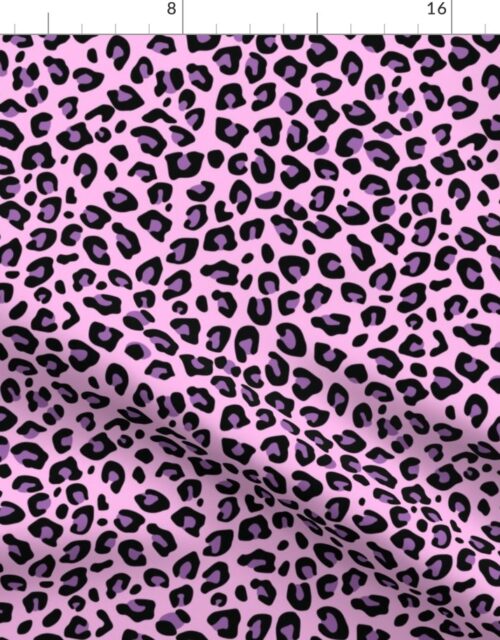 Small Purple Pink Leopard Print Fabric