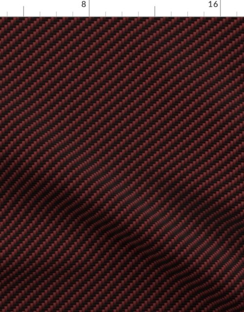 Small Red and Black Carbon Fiber Diagonal Fabric