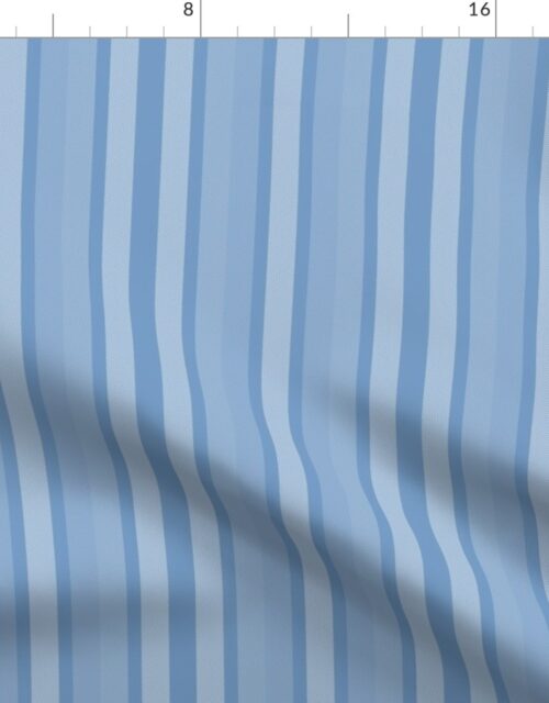 Small Sky Blue Shades Modern Interior Design Stripe Fabric