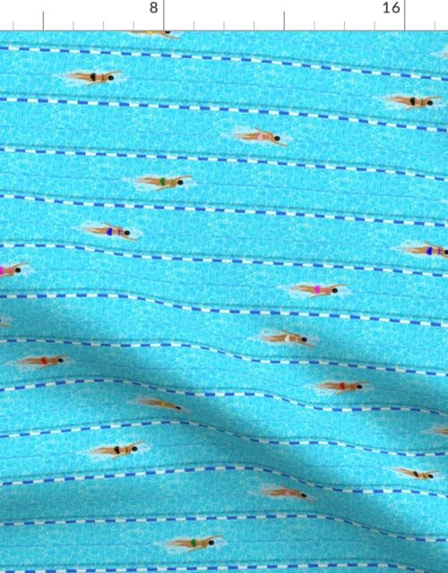 Small Swimming Pool Horizontal Lane Laps Adult Swim Fabric